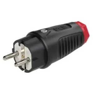 Image of PCE 0511-sr Safety plug Rubber, Thermoplastic 250 V Black, Red IP54
