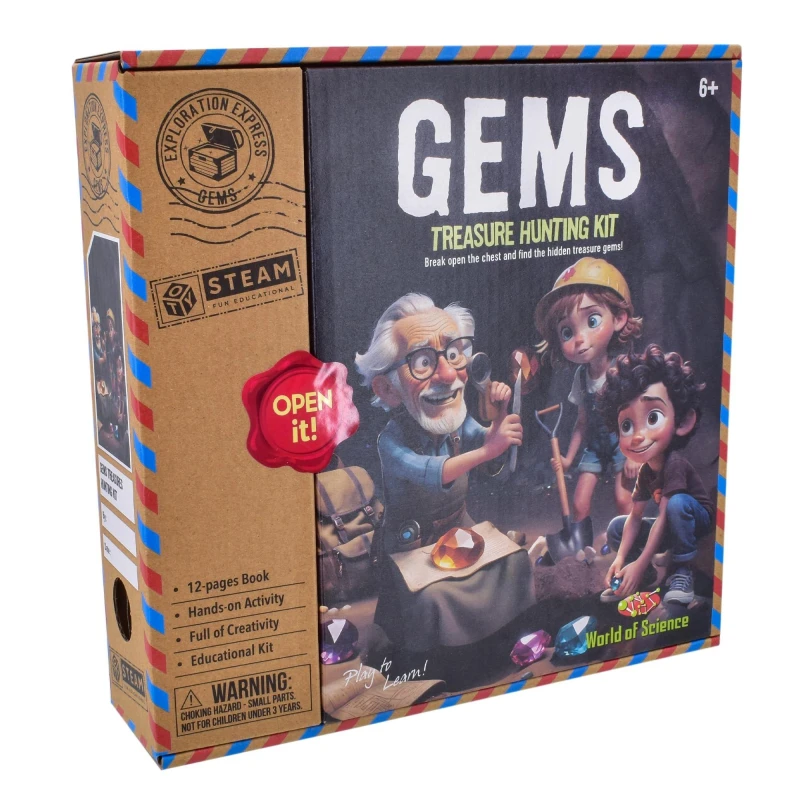Image of Kandytoys Kids Gem Treasure Hunt Activity Kit Multi Colour unisex One Size