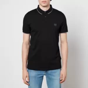 image of BOSS Casual Mens Passertip Polo Shirt - Black - XXL