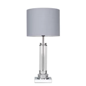 Image of Knowles Touch Lamp with Grey Shade
