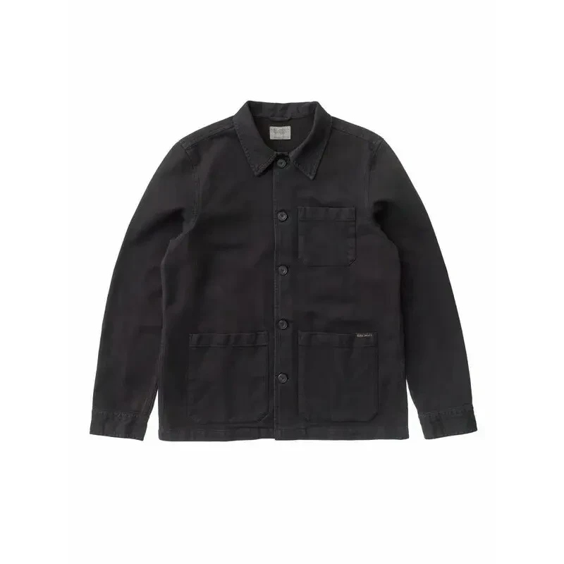 Image of Nudie Jeans Denim jacket Nudie Jeans Barney Worker Noir Male S