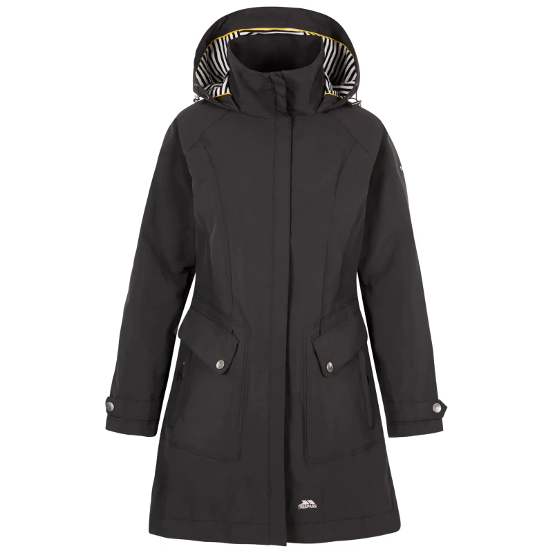 Image of Trespass Rainy Day Waterproof Jacket - Black Size XL, Women Black VKPFL Female XL