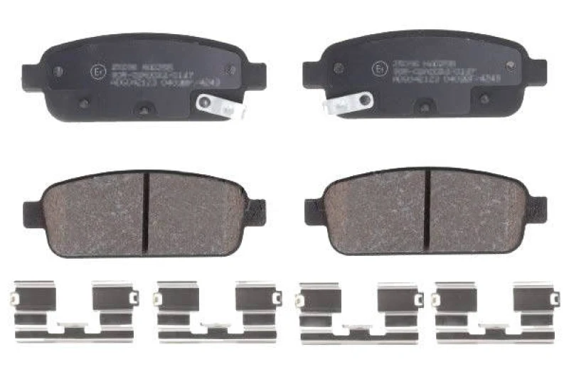 Image of SWAG 40 91 6894 Brake pad set Rear Axle, with acoustic wear warning, with fastening material Brake Pad Set,disc brake (402)