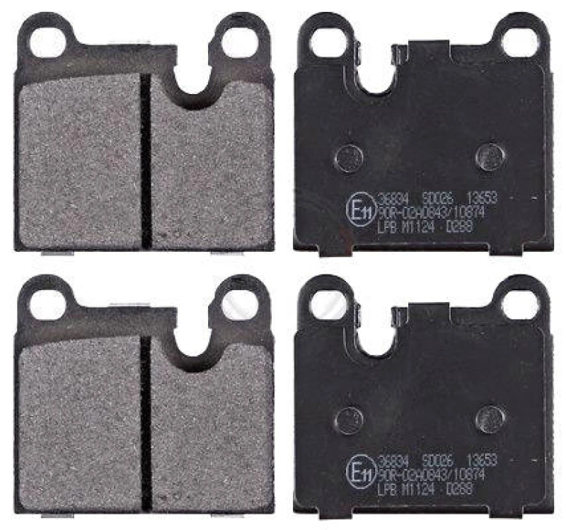 Image of A.B.S. 36834 Brake pad set prepared for wear warning indicator Brake Pad Set,disc brake (402)