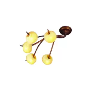 Image of (0038 003) Wave Ceiling 5 Light G9, Rustic Gold