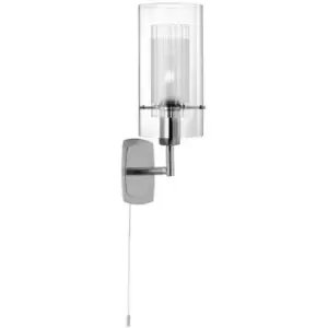 image of Searchlight Duo 1 - 1 Light Glass Shade Wall Light Chrome, E14