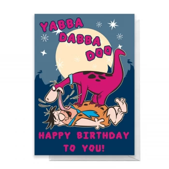 image of Flintstones Happy Birthday Greetings Card - Giant Card