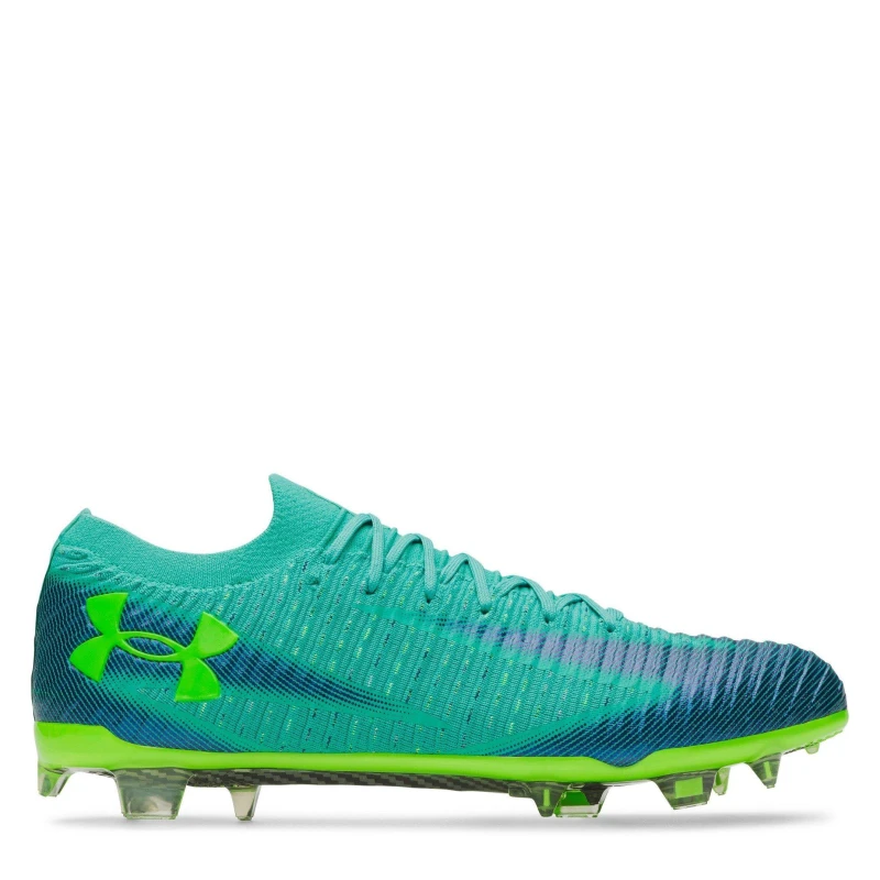 Image of Under Armour Mens Shadow .1 Firm Ground Football Boots Green/Turquoise male 7 (41)