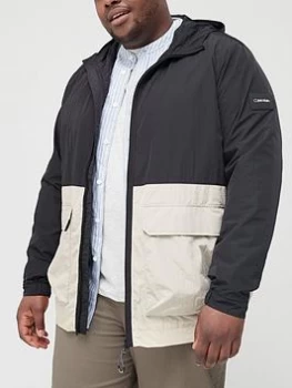 Calvin Klein Big & Tall Crinkle Nylon Windcheater Jacket - Bleached Stone