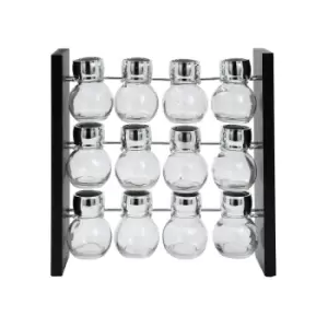 image of Secret du Gourmet 12-Jar Spice Rack - Black Bamboo