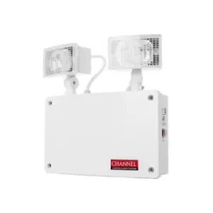 Image of Channel Smarter Safety Grove 15W IP65 Emergency Twin Spotlight with Remote Control - E-GR-NM3-LED-IP65-RC