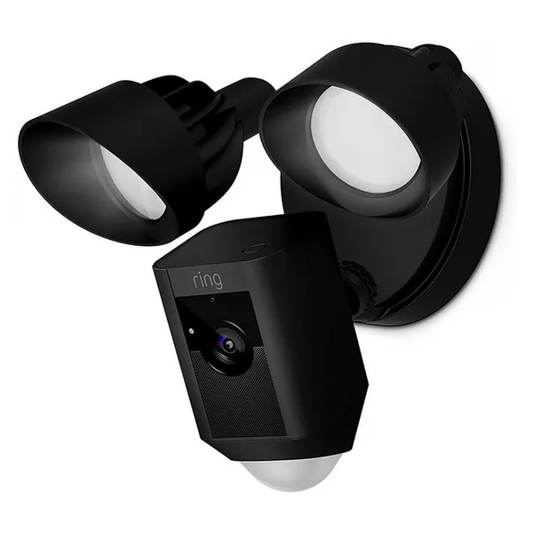 Image of Ring Floodlight Cam Network Surveillance Camera 8SF1P7 BEU0 Smart Home Security Camera in Black
