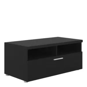 Image of Napoli TV Unit 1 Drawer 2 Shelves In Black Woodgrain