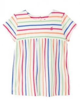 Image of Joules Toddler Girls Winnow Stripe Top - White, Size Age: 3 Years, Women
