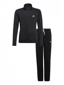 Image of adidas Girls TR Tracksuit - Black, Size 5-6 Years, Women