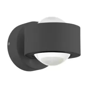 image of IP44 Outdoor Wall Light Anthracite Cast Aluminium 2W Built in LED Lamp