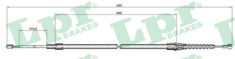 Image of LPR Handbrake cable LPR C1444B