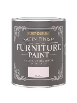 image of Rust-Oleum Satin Furniture Paint China Rose 750Ml