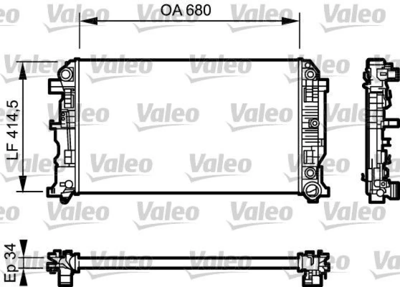 Image of Engine radiator VALEO 734929