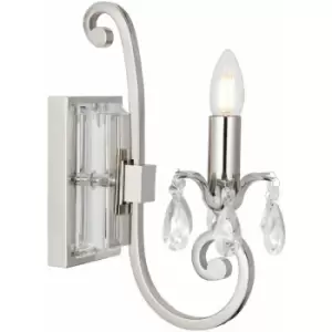 Image of Interiors 1900 - Oksana nickel 1lt Wall Light