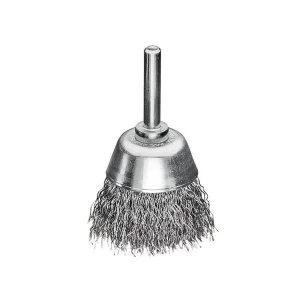 image of Lessmann Cup Brush with Shank D40mm x H15mm, 0.30 Steel Wire