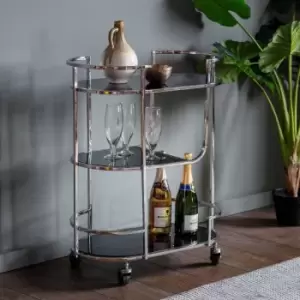 Image of Crossland Grove Guildford Drinks Trolley Silver 640X390X800Mm Silver