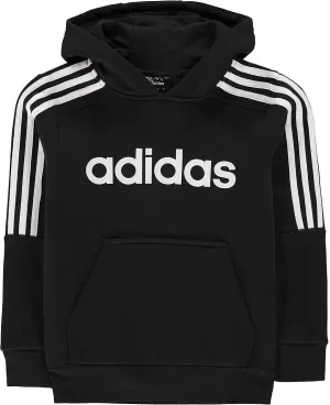 image of adidas Boys 3-Stripes Sweatshirt Hoodie - Black/White