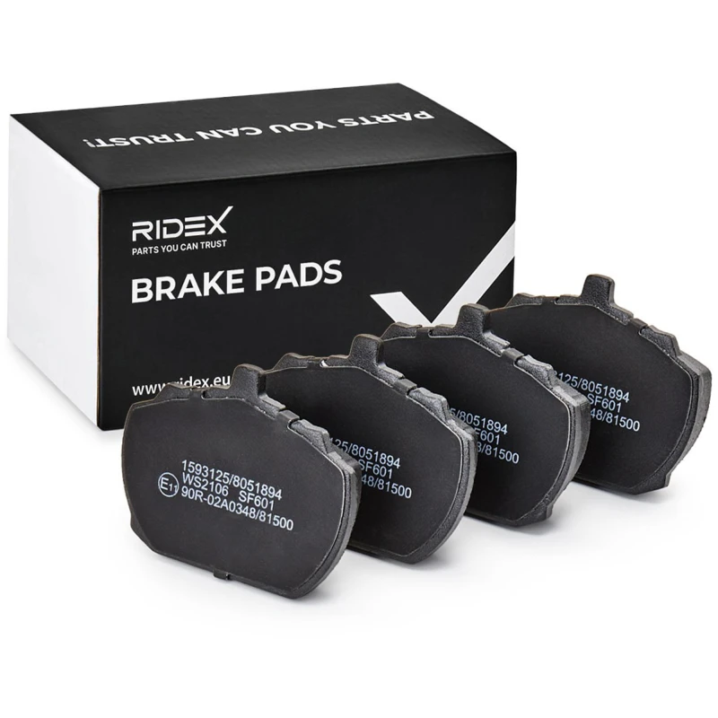 Image of RIDEX 402B0966 Brake pad set Front Axle Brake Pad Set,disc brake (402)