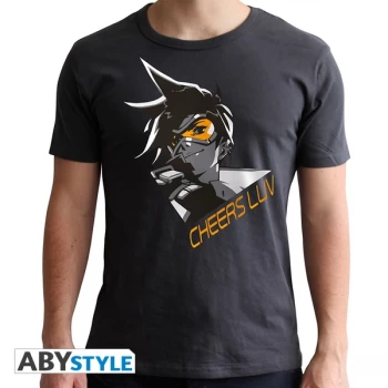 Image of Overwatch - Tracer Mens XX-Large T-Shirt - Grey