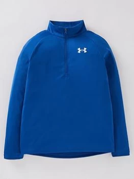 Image of Boys, Under Armour Tech 2.0 Half Zip Top - Blue/White, Size XL=13-15 Years