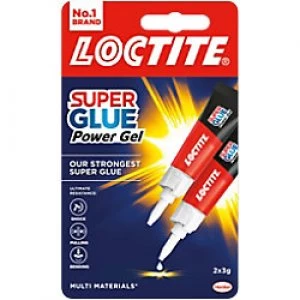 image of Loctite Super Glue Power Gel Duo Transparent 3g Pack of 2