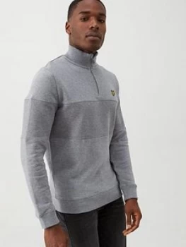 Image of Lyle & Scott Contrast Panel Funnel Neck