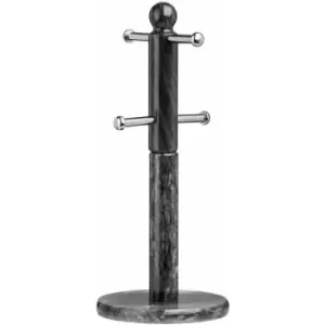 Image of Black Marble 4 Cup Mug Tree - Premier Housewares