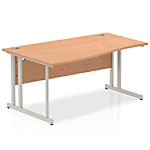 image of Impulse Cantilever 1600 Left Hand Wave Desk Oak