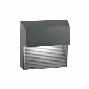 Image of Merano Evansville Outdoor Flush Wall Lamp Dark Grey Aluminium LED 6W 751Lm 3000K IP54