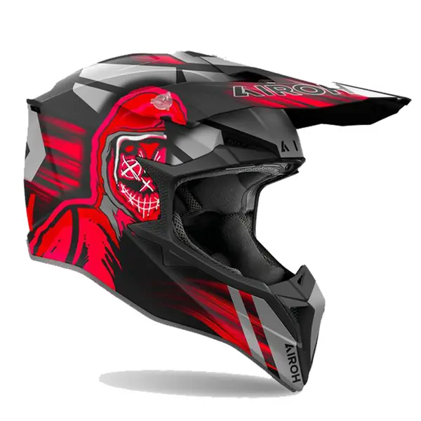 Image of Airoh Wraaap Cyber Red Matt Offroad Helmet Size XL
