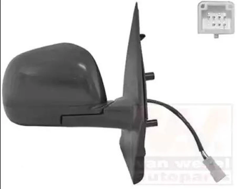 Image of VAN WEZEL 1566818 Wing mirror * HAGUS * Right, with temperature sensor, Over-paintable Outside Mirror (50)