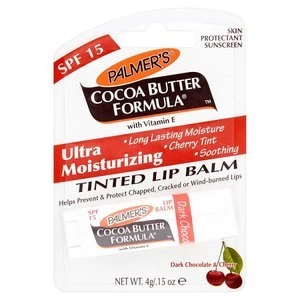 Image of Palmers Dark Chocolate and Cherry Tinted Lip Balm 4g
