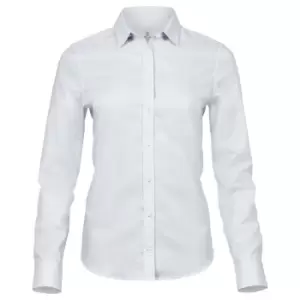 Image of Tee Jays Womens/Ladies Stretch Luxury Long Sleeve Poplin Shirt (XXL) (White)