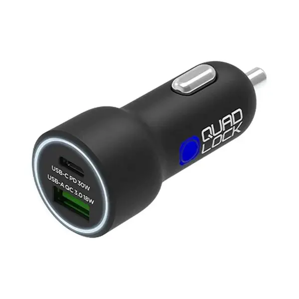 Image of Quad Lock 48W Dual Car Charger Size