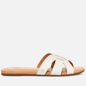 image of UGG Womens Teague Leather Mule Sandals - Jasmine - UK 3