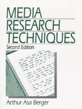 Image of Media Research Techniques by Arthur a Berger Book