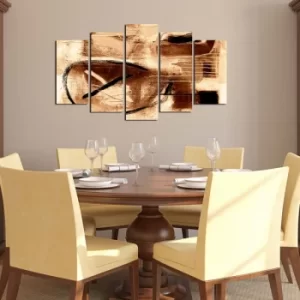 Image of 5ABSMDF-88 Multicolor Decorative MDF Painting (5 Pieces)