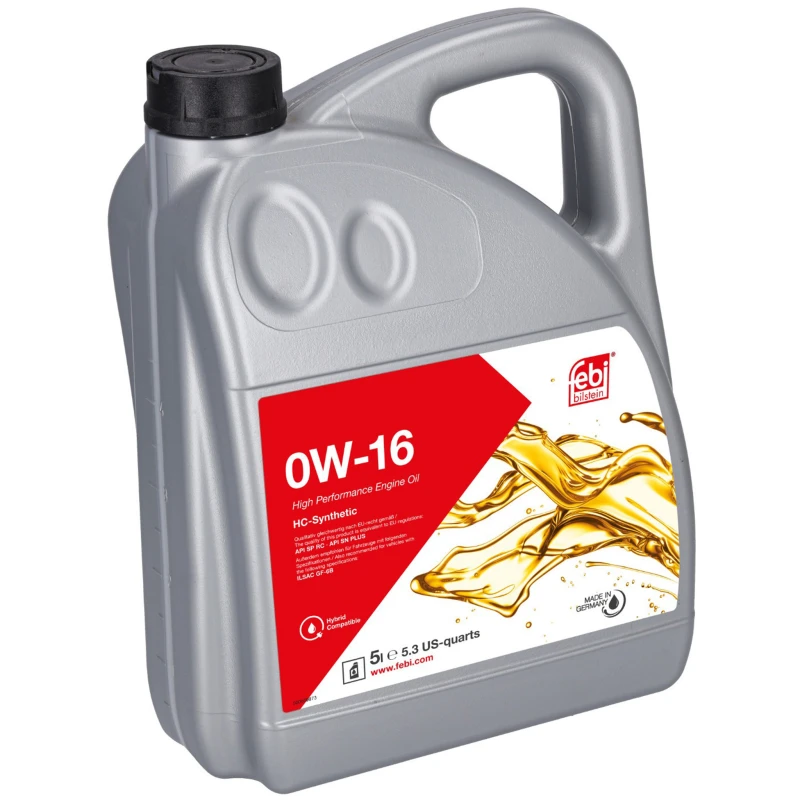 Image of FEBI BILSTEIN 184887 Engine oil Garrett Turbo ProKit NEW Capacity: 5l, 0W-16, HC synth. oil (hydro-cracked) Engine Oil (1862)