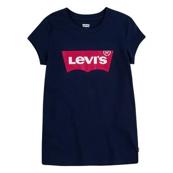 image of Levis BATWING TEE Girls Childrens T shirt in Blue - Sizes 10 years,12 years,14 years,16 years