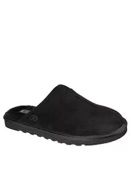 image of Skechers Renten Open Back Slipper, Black, Size 9, Men