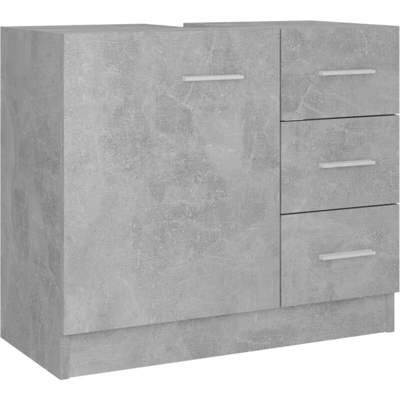 Image of VIDAXL Sink Cabinet Concrete Grey 63x30x54cm Engineered Wood vidaXL 8720286216347
