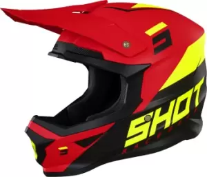 image of Shot Furious Chase Motocross Helmet, red-yellow, Size 2XL, red-yellow, Size 2XL