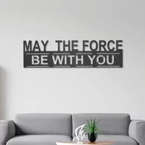 Image of The Force Black Decorative Metal Wall Accessory