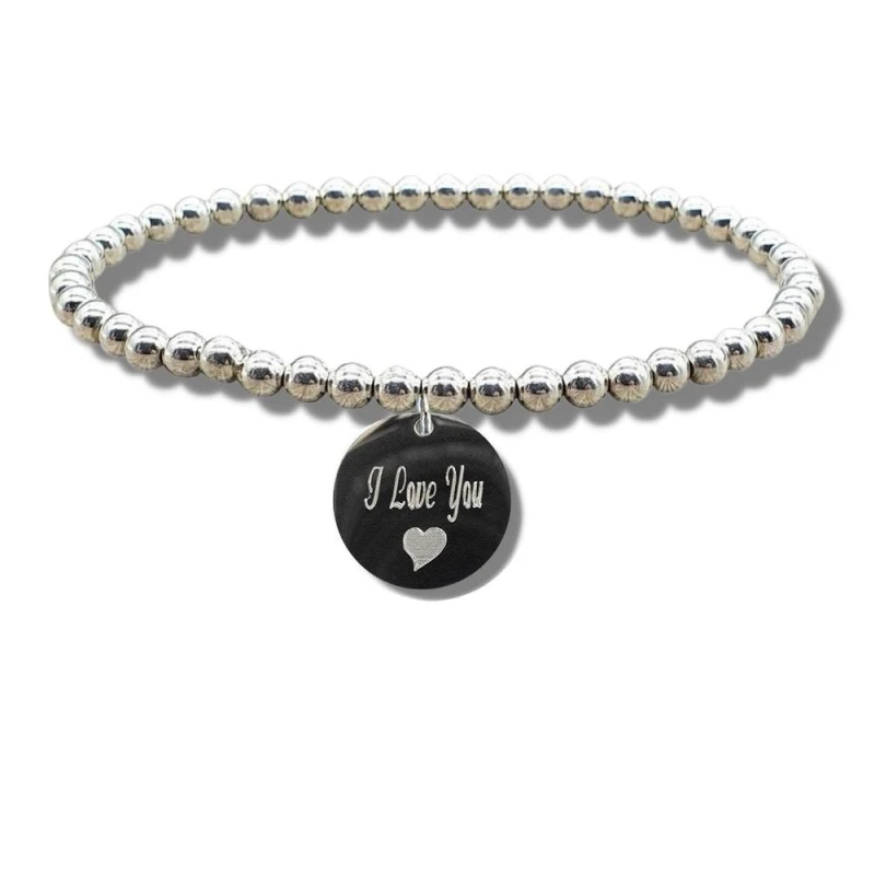 Image of Aye Do Gifts I Love You Disc Bracelet & Heart Symbol